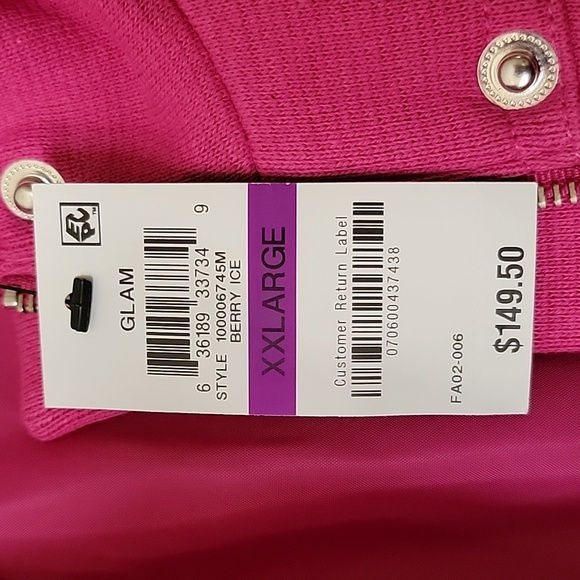 INC Coat Jacket w/Stand Collar Zip/Snap Flap Close Pink size XXL NWT - Picture 10 of 16